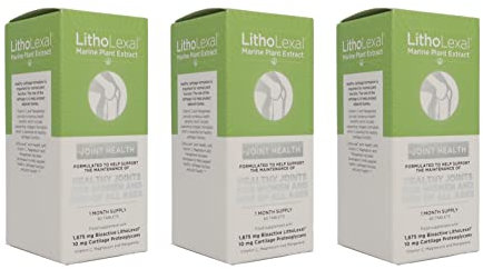 LithoLexal Joint Health 180 Tablets (3 Month Supply) Food Supplement with Plant-Based Calcium, Magnesium, Vitamins d and c and Manganese