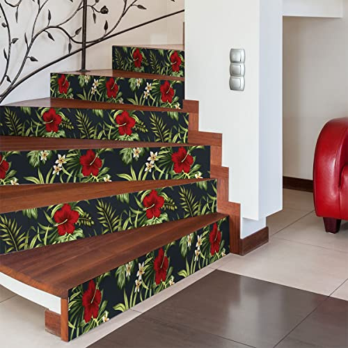 Ambiance - Adhesivo decorativo para escaleras de azulejos de cemento (2 tiras de 33 x 115,5 cm)