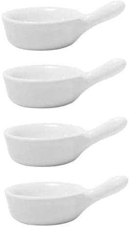 Cabilock 4 Piezas platillo con asa tazones de preparación de pellizco plato de salsa japonesa plateros de cocina planchas de cocina taza de condimentos taza de salsa con asa