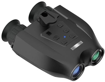 Accesorios para Acampar, DT99 48MP 2.5K UHD 3D Binoculares Telescopio 8X Zoom Digital 6X Óptico 300M Cámara de Visión Nocturna Infrarroja for Caza Accesorios para Casco de Gafas de visión Nocturna