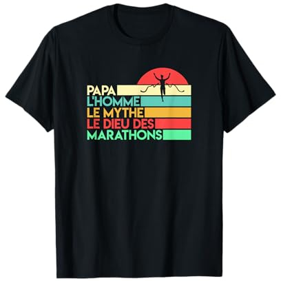 Fete des peres humour marathon course papa T-Shirt
