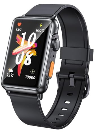 QESTO Kmccd Inteligente Hombre Mujer, 4.0 cm Pantalla LCD Smartwatch Hombre Llamadas Bluetooth y Recordatorio de Mensaje, Oxímetro, Pulsómetro, Kmccd Deportivo para Android iOS
