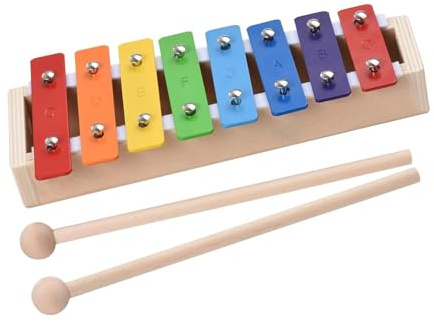 8 Tasten Glockenspiel Mit Holzschlägeln Schlaginstrument Exquisite Verarbeitung Robust Und Langlebig