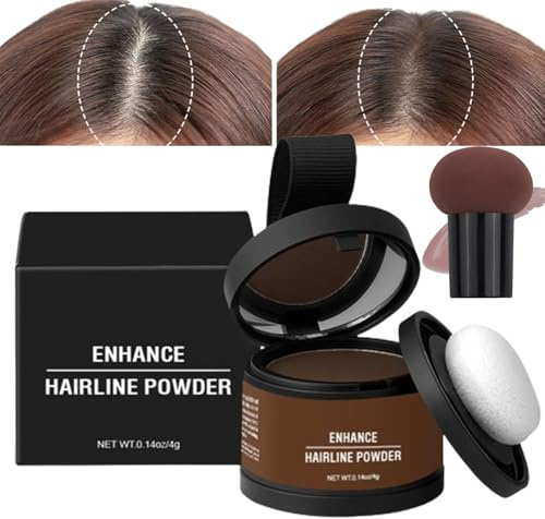 Waverlo Magic Root Cover Up, Waverly Magic Root Cover Up, Maycheer Haaransatz-Schattenpuder, 14 Farben Haaransatz-Puder mit Spiegel, kaschiert sofort Haarausfall (# 01 Aschbraun)