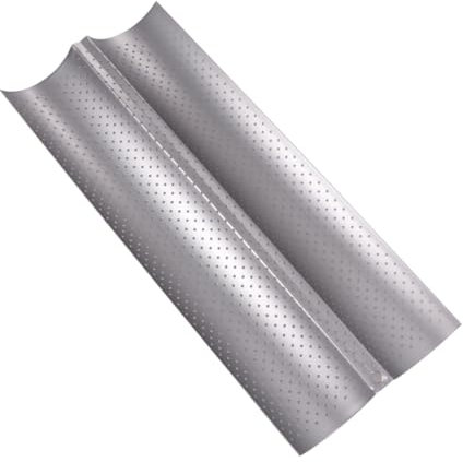 CIYODO Professionelles Brotbackgitter mit 2 Schlitzen französische Brotform antihaftbeschichtet platzsparend