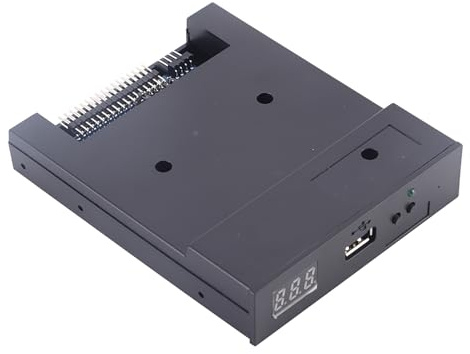 Kuuleyn 3,5-tums diskett- och bandenheter, uppdaterad USB-diskettstation-emulator-svart, 1000 diskettenhet till USB-emulator-simulering för musikklaviatur (svart)