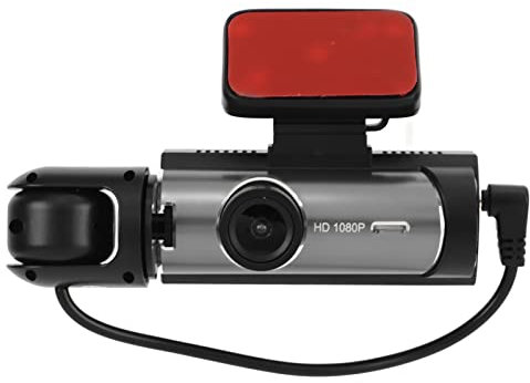Videoregistratore per Auto con Obiettivo HD, Dash Cam 1080P Display da 3,16 Pollici, Visione Notturna, Monitoraggio a Infrarossi Rotante a 360 Gradi, Registrazione in Loop,