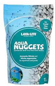 LAVA-LITE Aqua Nuggets - Premium Natural Porous Bio Filter Media for Aquariums & Ponds (1 Litre) High Surface Area For Beneficial Bacteria - ph Neutral, Reusable Filtration Media