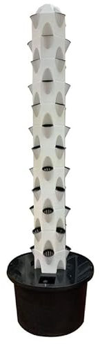 Kit de système de culture hydroponique, Système hydroponique intérieur NFT tour de pétale de jardin Vertical 48 plantes équipement for fleur laitue herbe fraise pour l'entretien et l'arrosage des plan