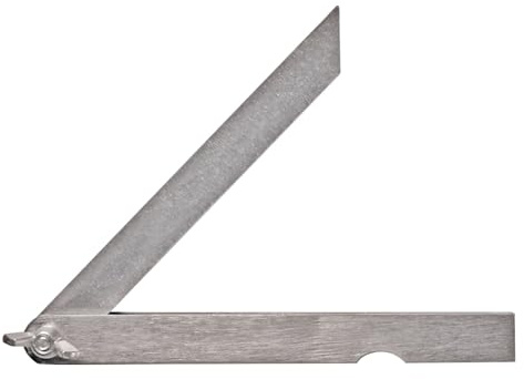 ASIMETO Stellwinkel Schmiege 400 mm, verstellbar, verzinkte Ausführung | 3-teilig, Querschnitt 25 x 5 mm; Winkel stufenlos einstellbar und feststellbar, zum Übertragen beliebiger Winkel