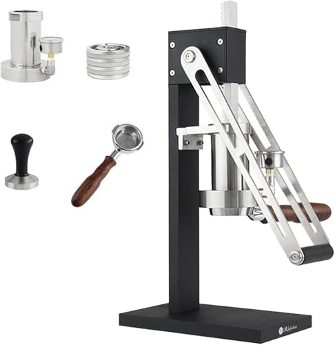 Manueller Hebel-Espressokocher mit Manometer, Vorheiz- und Warmhaltebecher, abnehmbarer Griff, ideal für Zuhause und Café