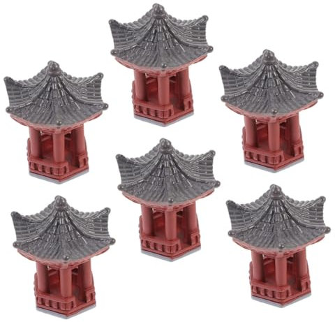 FONDOTIN 6 Statuette in Resina Da Giardino in Miniatura Ornamenti Da Giardino in Stile Giapponese Decorazioni Per Esterni