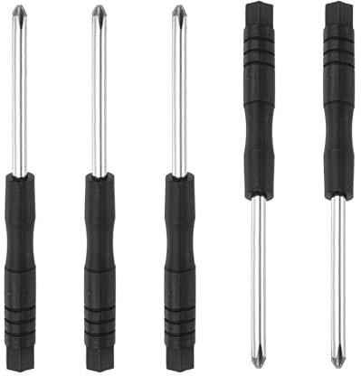 TOP-VIGOR 5pcs Mini Phillips Screwdriver 3mm Cross Head 80mm Length, Small Precision Screwdrivers with Non-Slip Handle for Electronics, Glasses, Watch, Computer and Small Appliance Repair