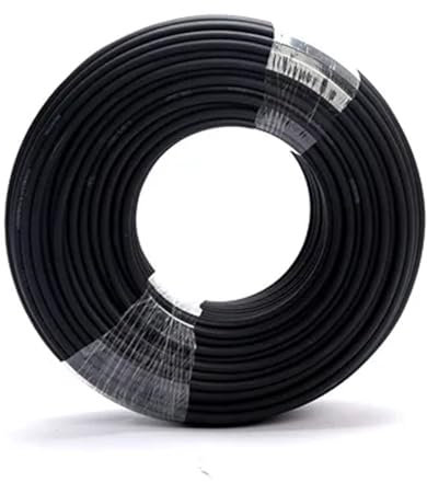 AIRUIXI câbles solaires Câble photovoltaïque 14/12/10 AWG 2,5 mm² 4 mm² 6 mm² Câble d'alimentation Solaire Câble métallique for Panneaux PV Connexion Rouge Noir Gaine XLPE(1 m,10 AWG-6mm2)