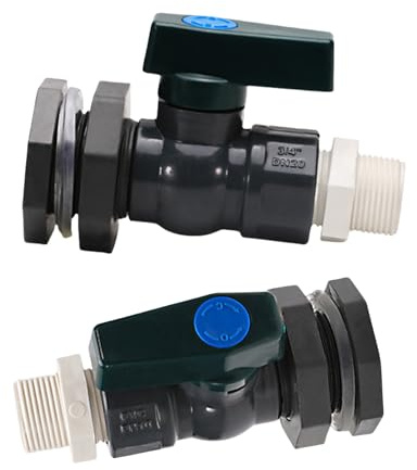Set di 2 valvole per pioggia in PVC da 3/4 pollici con adattatore di montaggio sicuro per paratia per giardino
