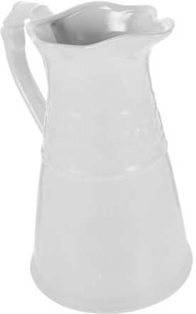 Holibanna Vaso Brocca in Ceramica Vaso Per Fiori Decorativi Bianco Per Arredamento Casa Europeo