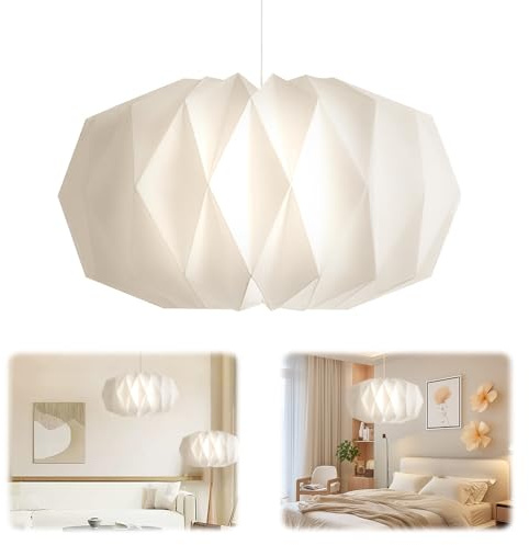 Pantalla Lampara Techo,Pantalla de Papel para Lampara papel Techo-Origami Design-Tulipas para Lamparas de Techo de Papel Creativo Nórdico,Adecuado para Dormitorios,Salones,Cafeterías y Estudios