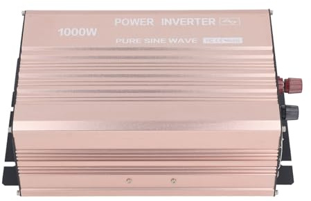 Lazmin112 Eficiente 1000W Pure Sine Wave AC Power Power para Vehículos Eléctricos con Pantalla LCD, Ideal para Uso en el Hogar (24V a 220V)