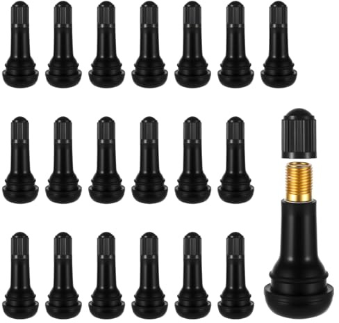 salbsever 20 Stück Reifenventil Autoreifen Ventil TR413 Gummi Ventile Schwarz Snap-in Gummiventile Autoventil Metall Reifenventil Felgenventile Reifen für Meist Auto, Motorräder