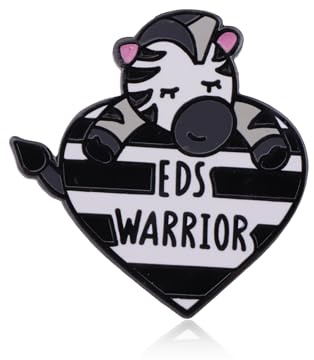 BLEOUK Eds Awareness Pin Zebra Eds Warrior Gift Ehlers Danlos Syndrome Brooch Eds Support Jewelry (Zebra pin)