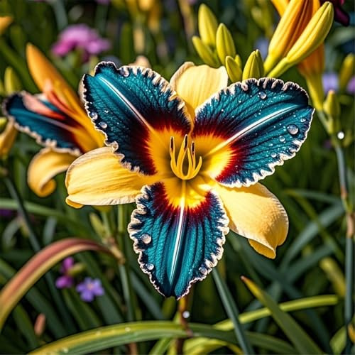 Taglilien-Rhizome zum Anpflanzen/winterhart mehrjährig/Schnellwachsend/Lange Blütezeit/Hochwertig, gemischt/selten/sorgfältig ausgewählt-4Rhizome-C