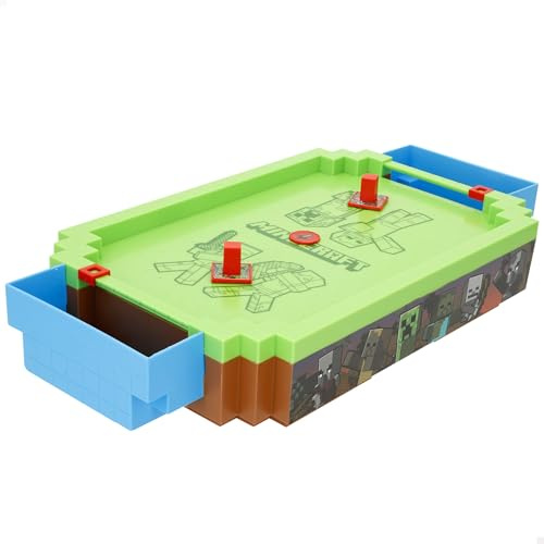 COLORBABY Minecraft Air Hockey Tavolo elettronico, Overworld, Superficie Aria, Segnalibro, Design Premium, Licenza ufficiale, Giochi da tavolo elettronici, Giochi da collezione, Bambini, Adulti (77715