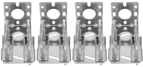 SHINEOFI 4PCS L-Type Outdoor Antenna Mounting Bracket Kit with -Bolts, Alloy Pole Mount for Weather Stations, Wireless Bridge, and Electronics Installation