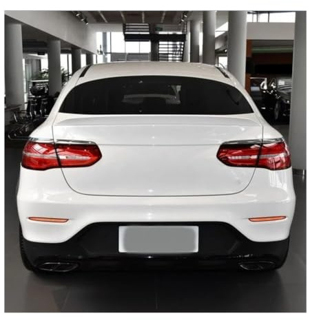 Spoiler Trasero Alerón Trasero Plástico ABS Sin Pintar Coloreado para Benz para GLC Coupé C253 GLC260 300 2016-2021 para AMG Alerón Coche(Blanco)