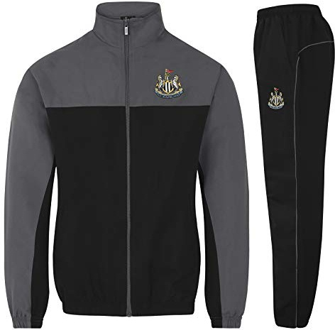 Newcastle United FC Official Gift Boys Tracksuit Set Black 12-13 Years XLB