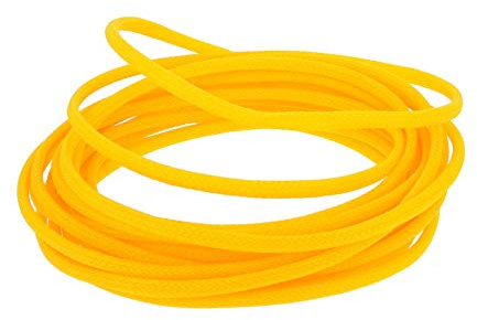 Othmro 1pc Cable Management Sleeve, Braided Cable Tidy, Cord Cover Wire Hider, 5m Cable Organizers Wire Tidy for TV/PC USB Cable, Yellow (Width:4mm)