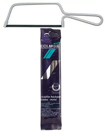 RDGTOOLS Eclipse Junior Hacksaw Metal Cutting Small Saw + 10 x Junior Hacksaw Blades