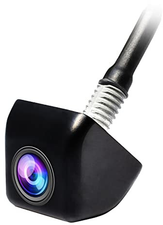 PARKVISION Rückfahrkamera,DC 12-24V Breitspannungs Frontkamera,Clever EIN Schlüssel Schwarzer Knopf,Flexible Einbaulage zulässig,NTSC TV System,4 Richtlinien optional-Schwarz