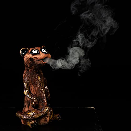 Ceramics World - Keramik Räuchermännchen - Erdmännchen Gross - Räucherfigur und Dekofigur