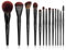 Jessup Professionelles Make-up-Pinsel-Set, 13-teilig, Foundation, vegan, für Konturen, Blush, Highlights, Lidschatten, Concealer, Spoolie, Eyeliner, Pinsel, Schwarz, T300