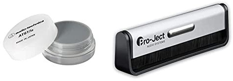 Audio Technica AT617a Polyurethane Gel Stylus Cleaner Gel Washable & Pro-Ject Brush it, Anti static record cleaner with highly conductive carbon brushes