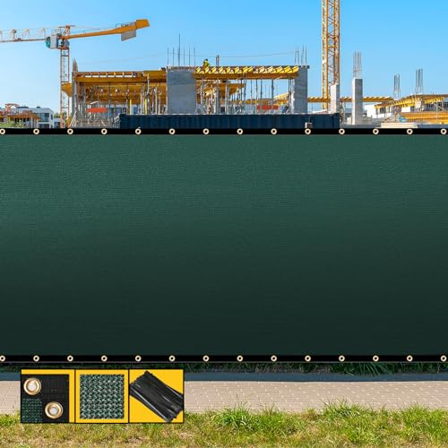SHADESPEARE 8' x 50' Green Fence Privacy Screen,with Bindings & Grommets,Heavy Duty for Gardens,Backyard,Patio,Tennis Court,Pool,Construction Project, We Make Custom Sizes