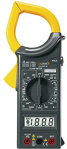 C-LOGIC 80 Pince Ampèremétrique Numérique Tension AC 750V DC 1000V Courant AC 400A Résistance 2kΩ 2000 compteurs Ouverture de la mâchoire 28mm.