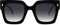 SOJOS Sonnenbrille Damen Groß Vintage Retro Quadratisch Cateye Rahmen UV400 Schutz Klassische Outdoor Moderne eckig Übergroß Sonnenbrillen SJ2194 mit C1 Schwarz Rahmen