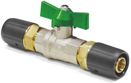 SANPRO STECKFIT Steckfitting - Kugelhahn + grünem Flügelgriff (Trinkwasser) 16x2