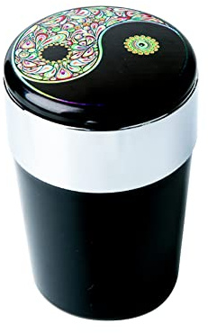Cendrier De Voiture, Asudaro Cendrier De Voiture Avec Motif Tai Chi Cendrier à DEL Cendrier Portatif De Voiture De Cigarette Sans Fumée Pour Restaurant D'hôtel De Café De Barre De Bureau De Voiture