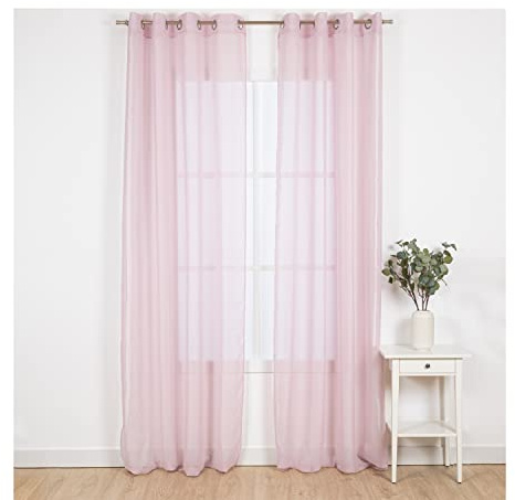 TRAMAS+ Tende per interni, 1 Pezzo,Tende trasparenti per il soggiorno e la camera da letto 140x260cm, con occhielli, camera da letto, bambini, giovani e adulti e sala da pranzo - Molly Malva