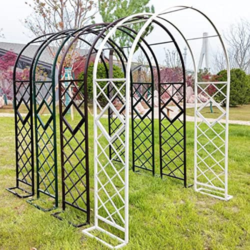 Wetterfest Torbogen Garten Rosenbogen Rankbogen für Kletterpflanzen Eisen Rankhilfe Rankgitter Gartentor Rosengestell Pergola Verzinkt Metall Spalier Blumen Efeu Weinreben ( Color : Schwarz , Size : W