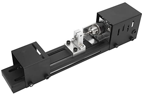 Fockety Mini-Drehmaschine, einstellbare 7-Gang-Benchtop-Power-Holz-Drehmaschine, 8000RPM Metall-Drehwerkzeug für Perlen, Schmuck, Kunsthandwerk, für Sägeblatt 50mm/1.97in