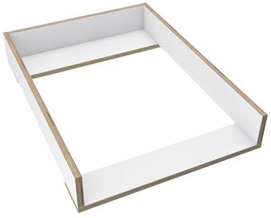 regalik Wickelaufsatz für Kullen von IKEA für 40 cm Kommoden, Sperrholz | Abnehmbar Wickelkommode Aufsatz, Sperrholz-Ausführung, Wickeltischaufsatz mit Geraden Frontplatten, pflegeleicht, 72cm x 54cm