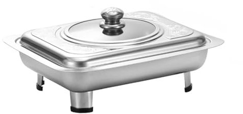 NISMIA Warmhaltebehälter speisenwärmer, warmhaltebehälter Essen, Chafing Dish Edelstahl Buffet-Set, für Catering Buffet und Party,B,35 * 27 * 5.2cm