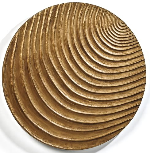 Kobolo Wandbild Wanddeko Holzbild MUMBAI goldfarben