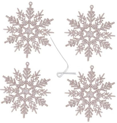 Garneck 12St Schneeflockenverzierung weihnachtsdeko weihnachtsbaumdeko hochzeits Dekoration Weihnachts-Schneeflocke-Tags weihnachtsschmuck basteln selber Machen hängende Schneeflocke