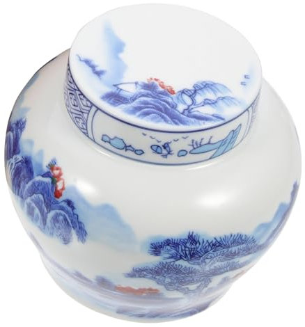 Cabilock Boîte à Thé En Céramique Récipient à Thé Conteneur De Morceaux De Sucre Pot à Thé Ancien Sucrier Avec Couvercle Hermétique Pot De Nourriture Séché De Thé En Vrac Pot De Sucre