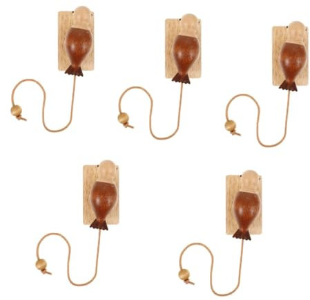 Cabilock 5 Stück Retro Türklopfer Schild Lustige Tier Türklingel Holztürklingel Türklopfer Ornament Türauslöser Zarter Klopfer Heimdekoration Dekorativer Aus Holz Khaki