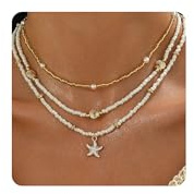 Lameybrt Collar de concha para mujer, gargantilla boho negra ajustable, collar de cowrie étnico, joyería de surfista, regalo, 38cm, Vidrio, Sin piedra preciosa